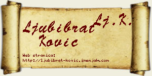 Ljubibrat Ković vizit kartica